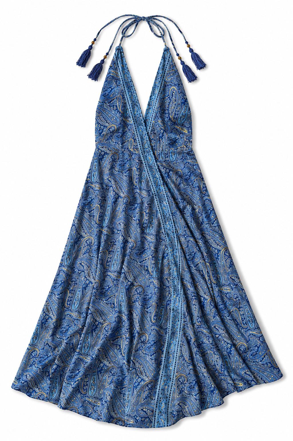 Sicily Silk Maxi Dress - Royal Blue