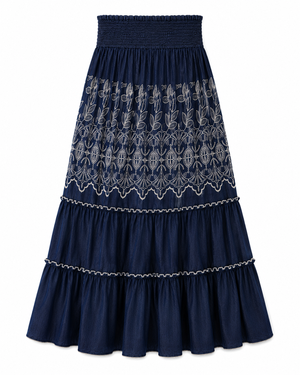 Marbella Embroidered Denim Set - Dark Denim