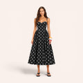 Cannes Midi Dress – Black Polka Dots