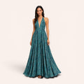 Sicily Silk Maxi Dress - Teal