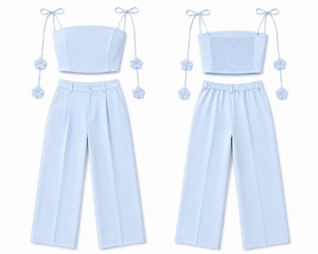 Venice Tailored Set - Baby Blue