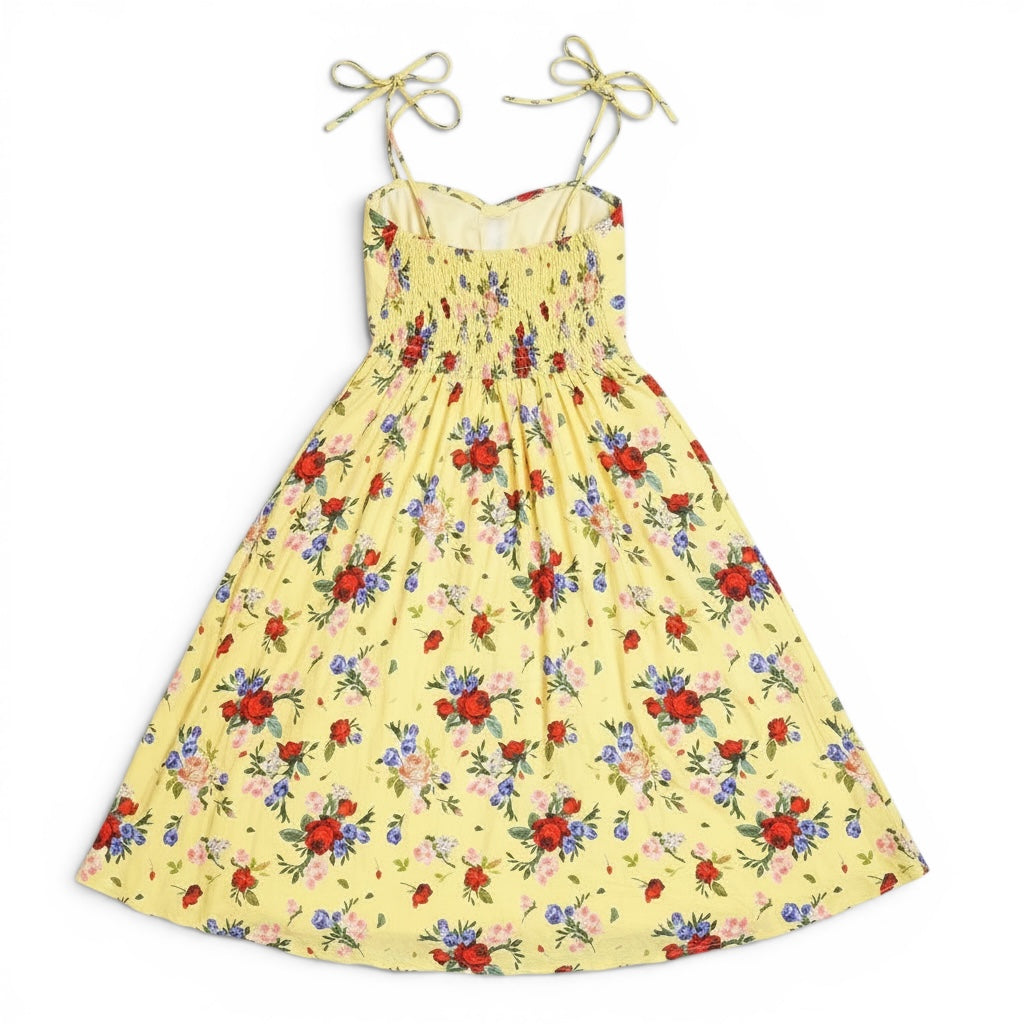 St. Tropez Midi Dress – Yellow Floral
