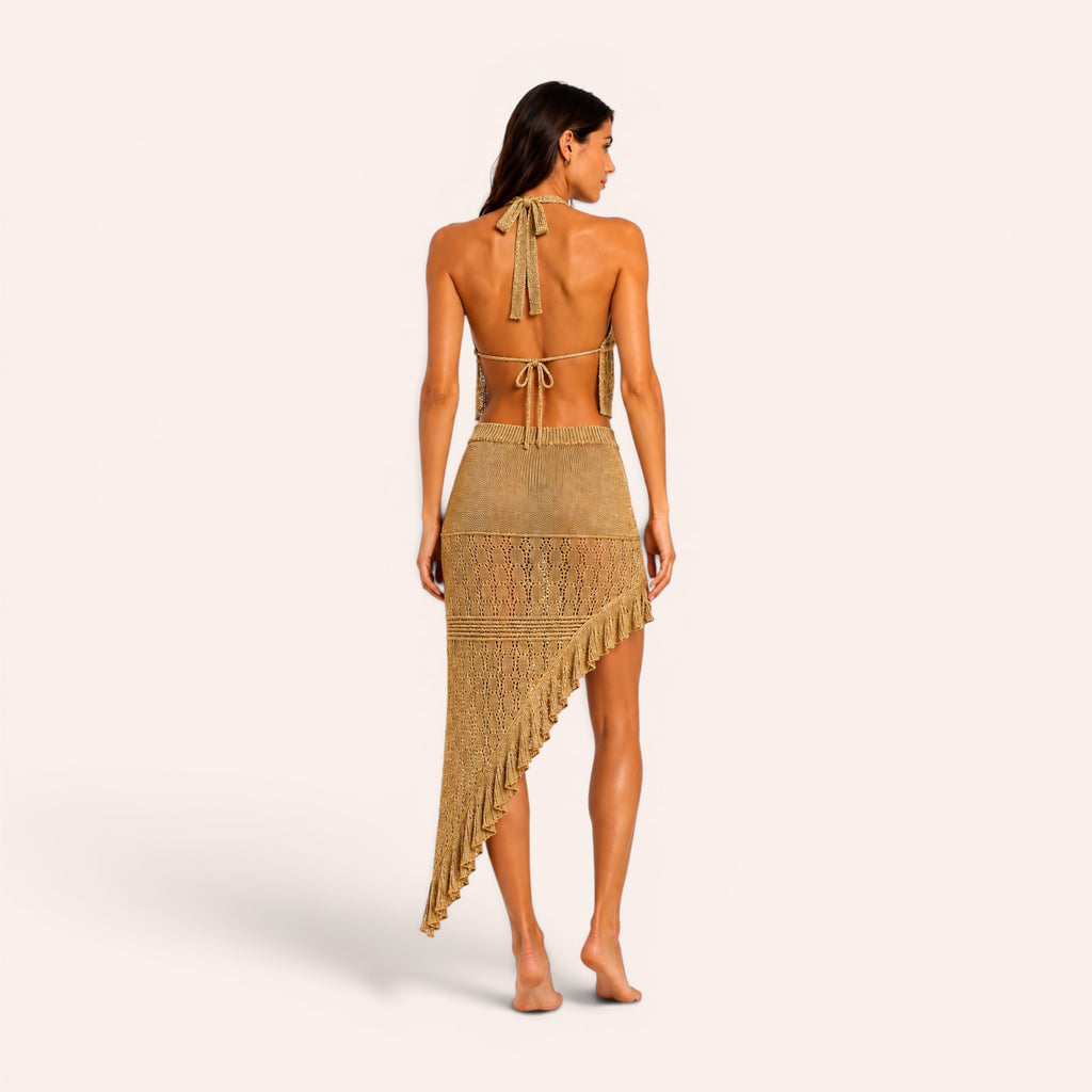 Mykonos Crochet Set - Gold