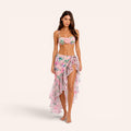 Amalfi 3-Piece Bikini & Pareo Set – Pink Tropical