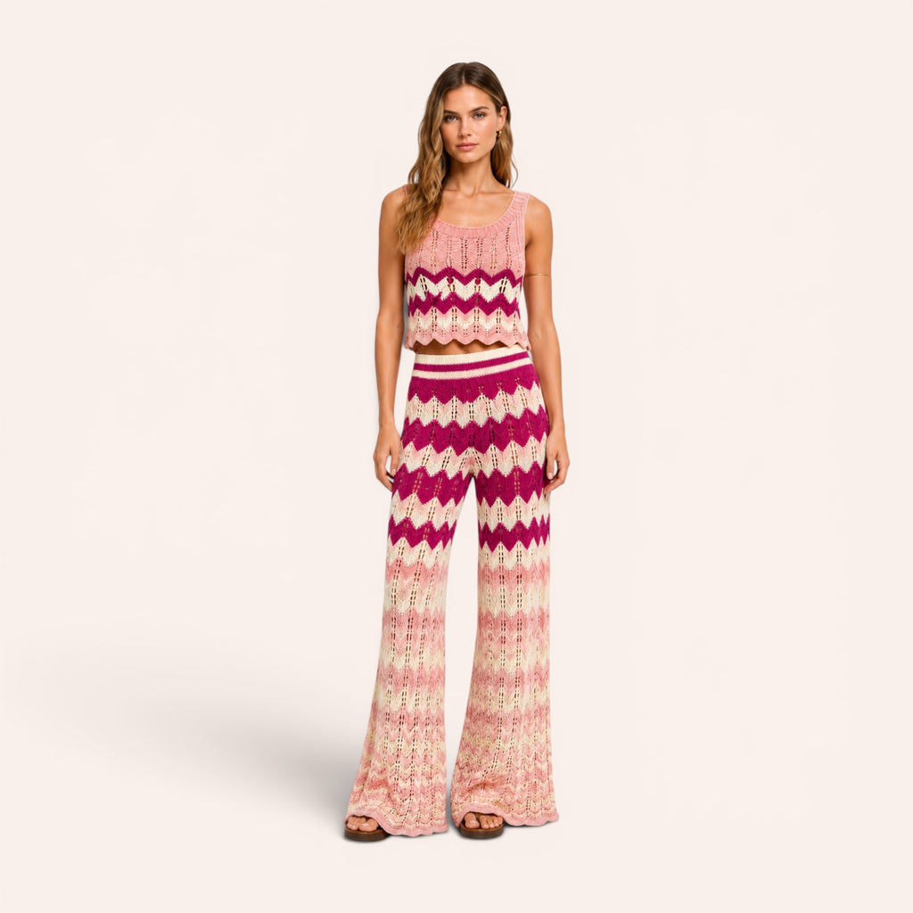 Portofino Knit Set - Fuchsia