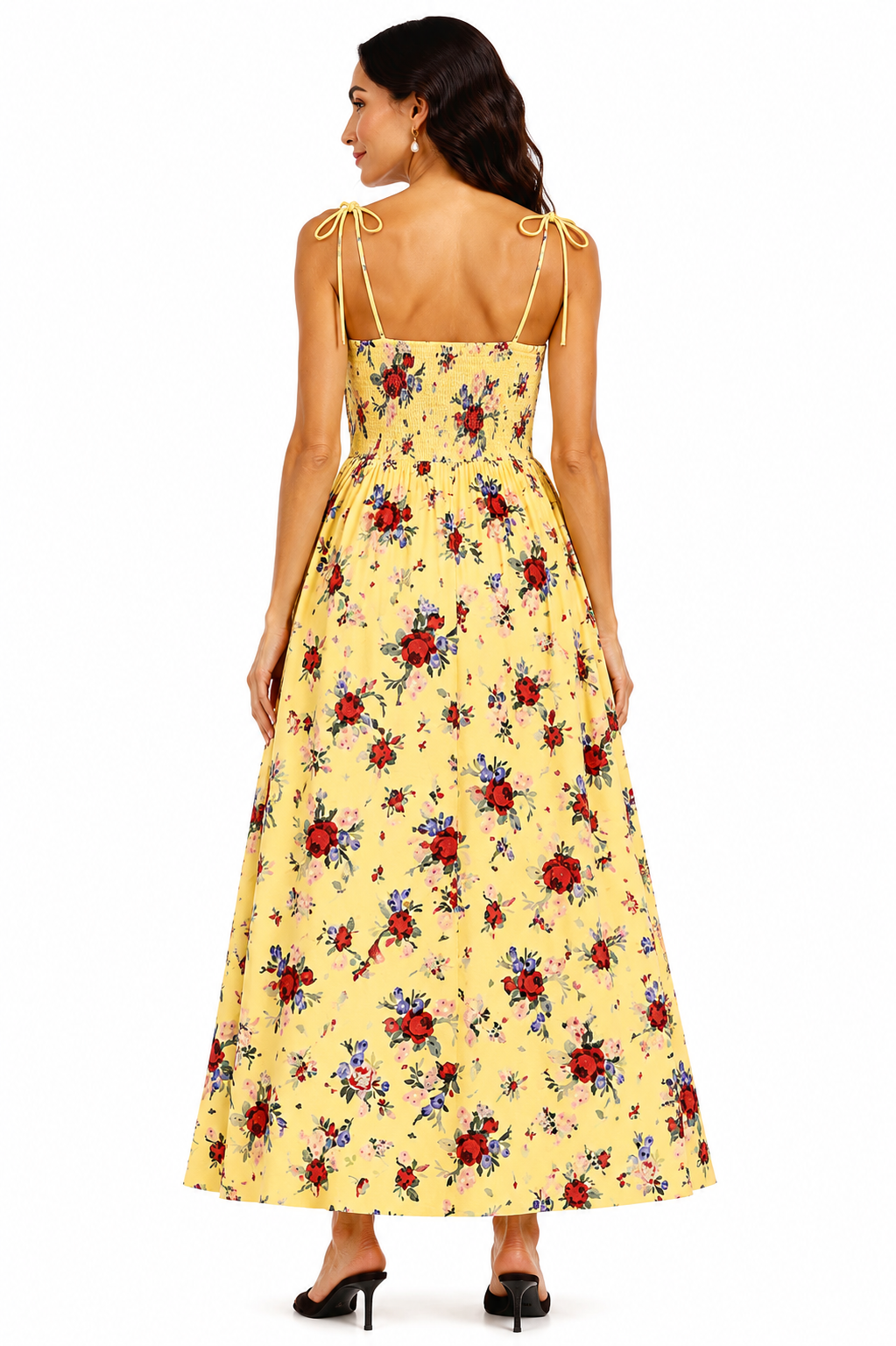 St. Tropez Midi Dress – Yellow Floral